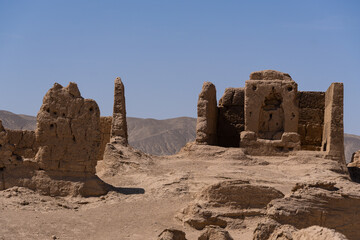 Turpan, China: The ruins of the Jiaohe ancient city in Turfan, Xinjiang in northwest China