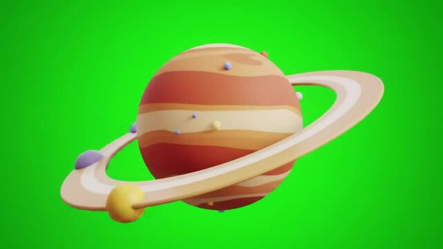 planet on green background