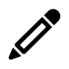High-resolution pencil icon silhouette set, clean cutout design, transparent background