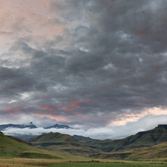 clouds over the mountains