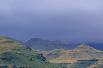 mountain landscape with clouds