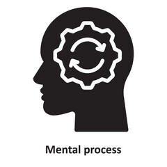 Mental process Vector Icon which can easily modify or edit