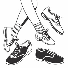 Stylish womens shoes fashion footwear illustration