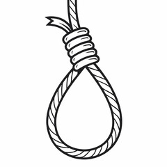 A simple line drawing of a hangman's noose