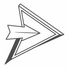 Clean arrow icon design element transparent background professional cutout