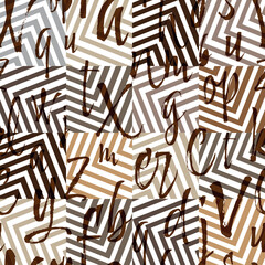 Materiał do szycia decorative fabric pattern with letters