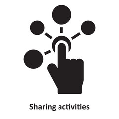 Sharing activities Vector Icon which can easily modify or edit