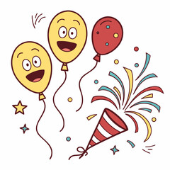 Happy balloons party celebration festive fun