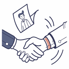 Business handshake agreement new employee welcome
