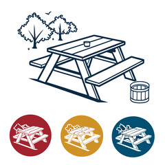 Picnic table illustration transparent background design