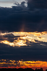 Light rays through clouds