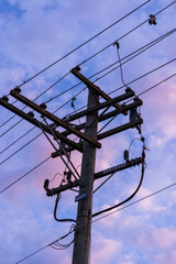 Powerlines at sunset