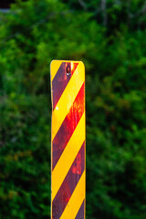 warning sign on road