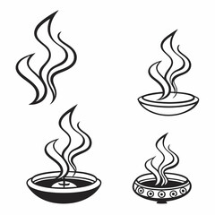 Steaming bowls incense burners aromatic rituals