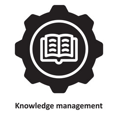Knowledge management Vector Icon which can easily modify or edit