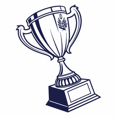 Professional award trophy design element isolated
