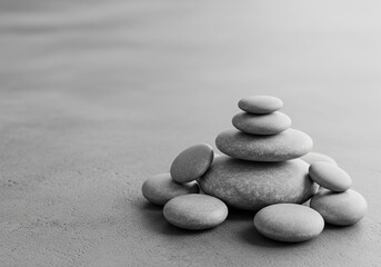 Zen Stones with White Pebbles