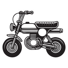 Mini Bike Outline Clipart High Quality Sport Motorcycle Design for Sublimation Projects

