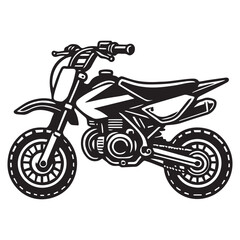 Obraz premium Mini Motorcycle Clipart Set Sport Bike Silhouettes for Sublimation Custom Prints and Projects