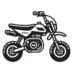 Obraz premium Sport Bike Clipart Mini Motorcycle Silhouette Art for Sublimation and Printable Crafts