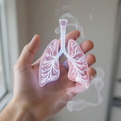 Radiograph on dark background in hospital.The x-ray used for diagnosis of the illness of patient.Medical concept.Blue tone xray show mass at left lung with	