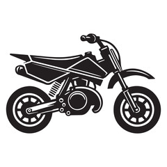 Obraz premium High Quality Mini Bike Clipart Sport Motorcycle Silhouette Design for Sublimation and DIY Projects