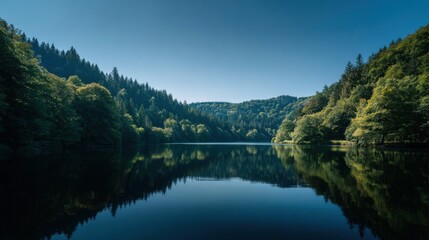 Obraz premium A Serene Lake With Perfect And Clear Reflections
