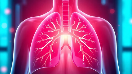 Radiograph on dark background in hospital.The x-ray used for diagnosis of the illness of patient.Medical concept.Blue tone xray show mass at left lung with	