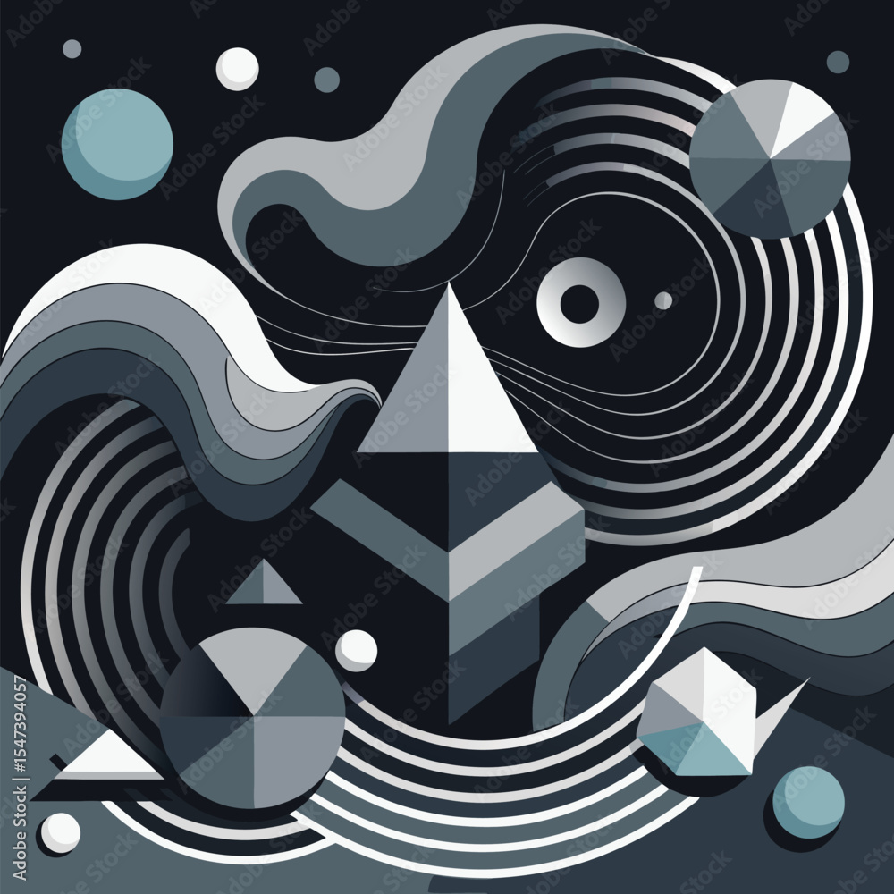 Aufkleber abstract starry vector background with colorful decorative pattern design