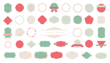 レトロかわいいシンプルフレームセット