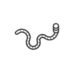 Earthworm Icon for Composting Education, Soil Health Resources, Gardening Websites and Environmental Biology Teaching Materials