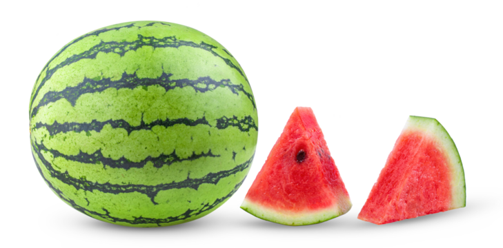 watermelon isolated on transparent png (Image from camera)