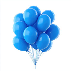 A Cluster of Vibrant Blue Balloons , isolated on white background png
