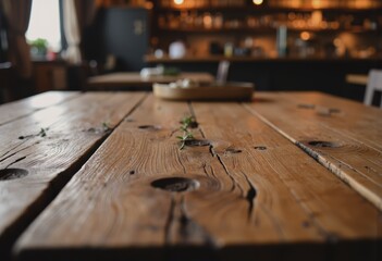 Rustic wood grain table with visible knots and natural textures