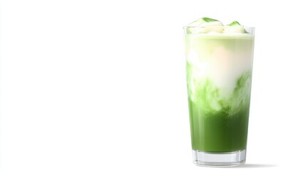 Refreshing green drink in a glass