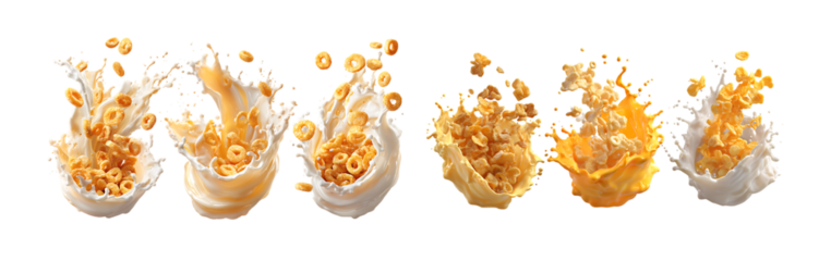 Pack of Stunning Abstract Fire Flames A Collection of Golden Embers set against transparent Background
