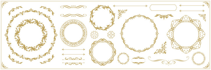 高級感のあるビンテージ調のフレームデザインセット
