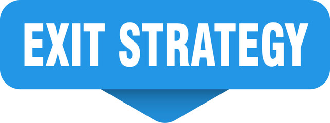 exit strategy sticker. exit strategy sign on transparent background