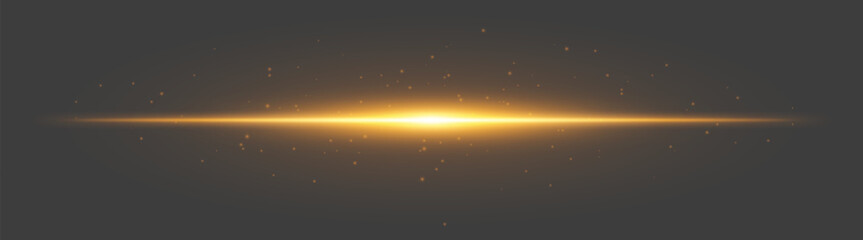 Orange luminous flare. Central beam with scattered particles and smooth glow on dark gray background, used for fantasy, digital energy, UI visuals.