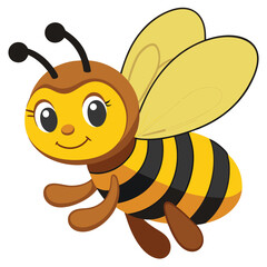 Obraz premium Cheery Bee Delivery Mascot Logo – 3D Insect Character Vector in 6 Colors