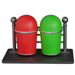 3d render Recycling Bins icon