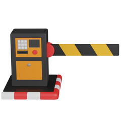 3d render  Parking Barrier icon 