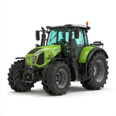 Modern Green Tractor for Farming , isolated on white background png