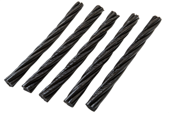  black-licorice sticks  isolated on white background png, ai generated