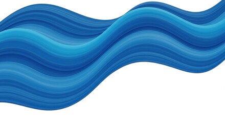 Abstract Blue Waves: A Serene Digital Art