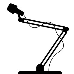Desk Mic Flat Illustration © AjhaMuhammad