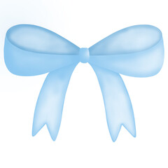 blue ribbon bow watercolor
