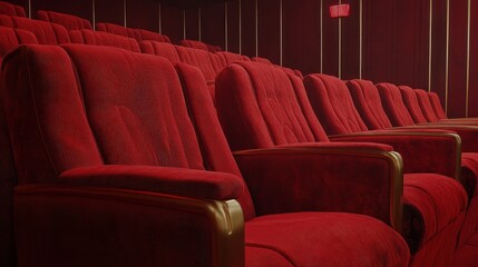 Red velvet cinema seats