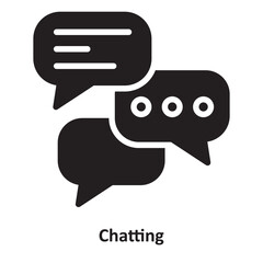 Chatting Vector Icon which can easily modify or edit