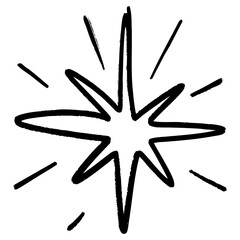 Doodle sketch style of star cartoon hand drawn illustration for concept design.